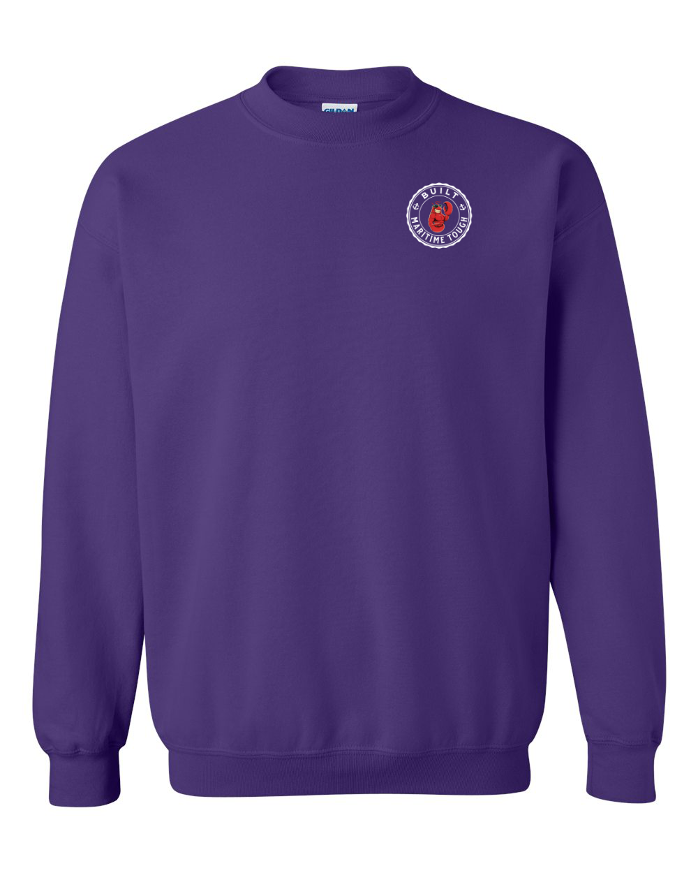 Built Maritime Tough Lobster Left Chest Crewneck Sweatshirt - Unisex