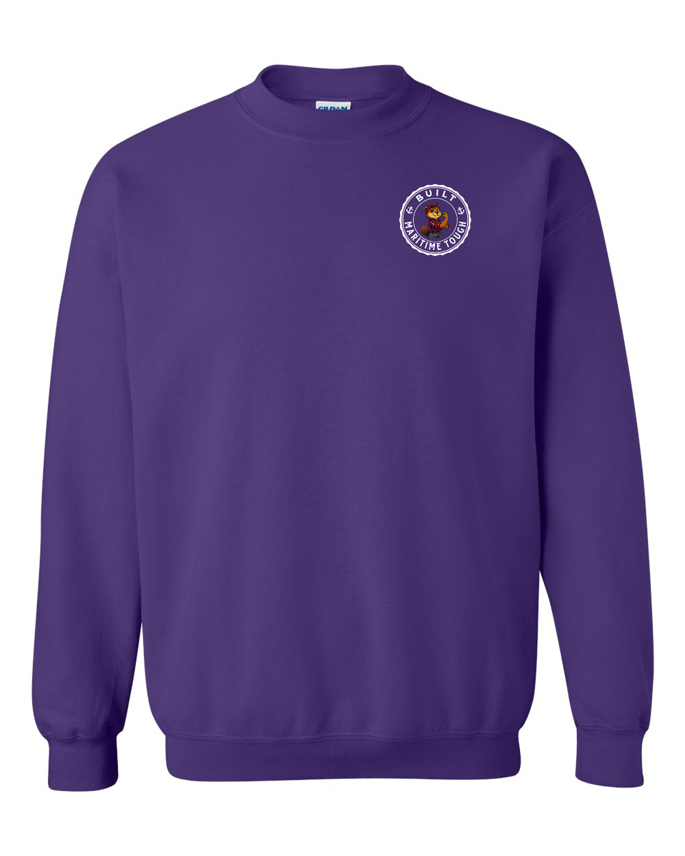 Built Maritime Tough Rosie Left Chest and Back Crewneck Sweatshirt - Unisex