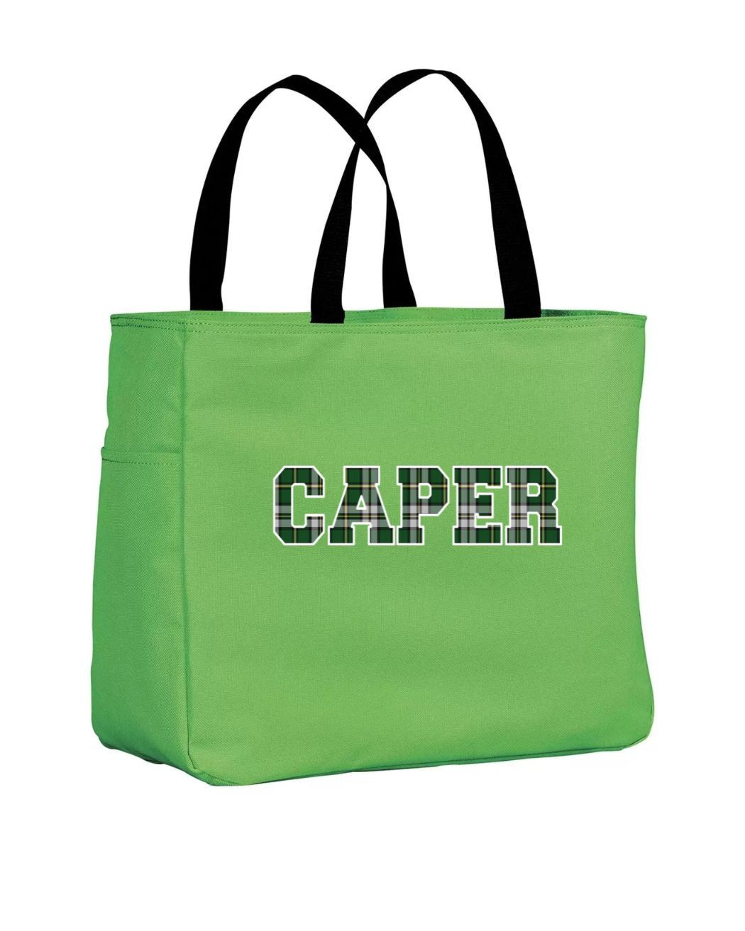 Caper Tartan Tote Bag