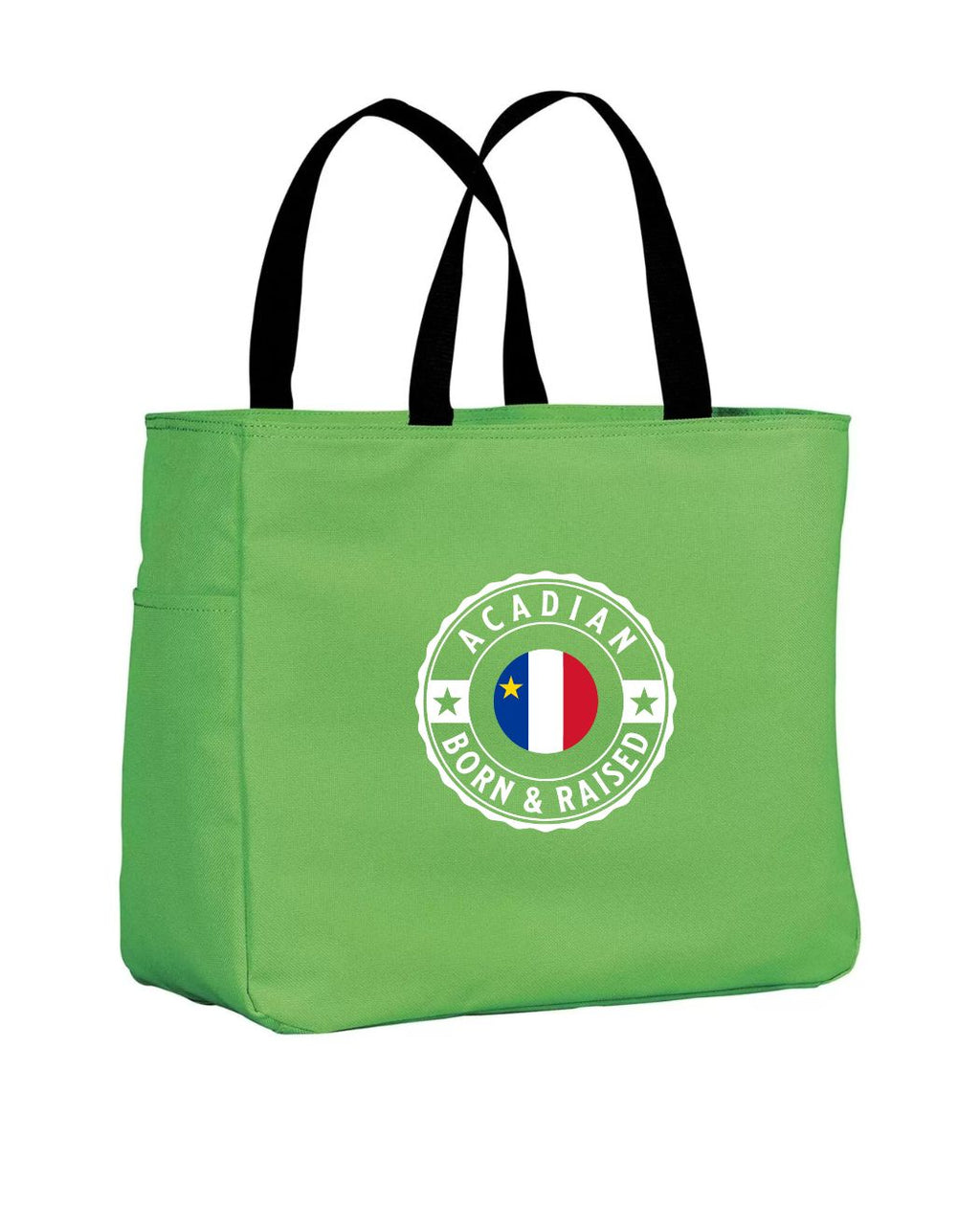 Acadian Born And Raised Acadian Flag Center Tote Bag