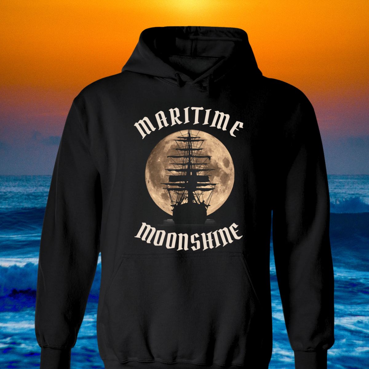thumbnail image 2 of Eight2Nine Women's Maritime Sea Hoodie – Moin From The Coast Cotton Blend Sweatshirt 2 of 5