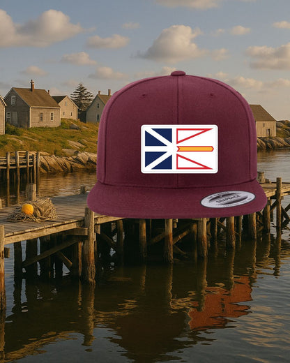 Newfoundland Flag Patch Flat Brim Hat