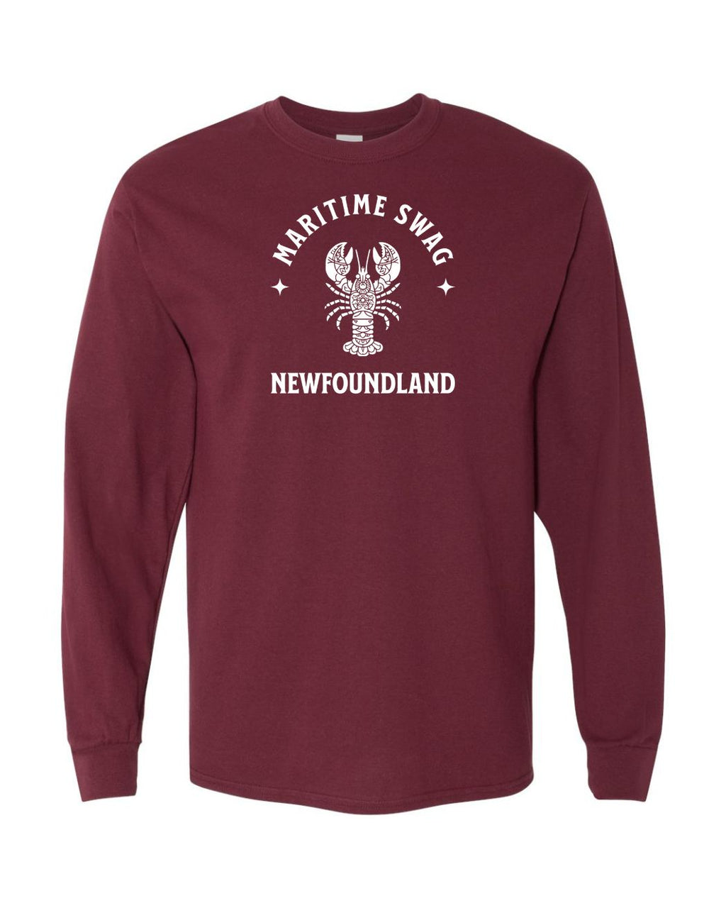 Maritime Swag NFLD Mandala white Lobster Long Sleeve - Unisex