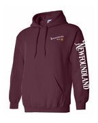 NFLD Guy Yellow Compass Left Chest and Sleeve Pullover Hoodie - Unisex