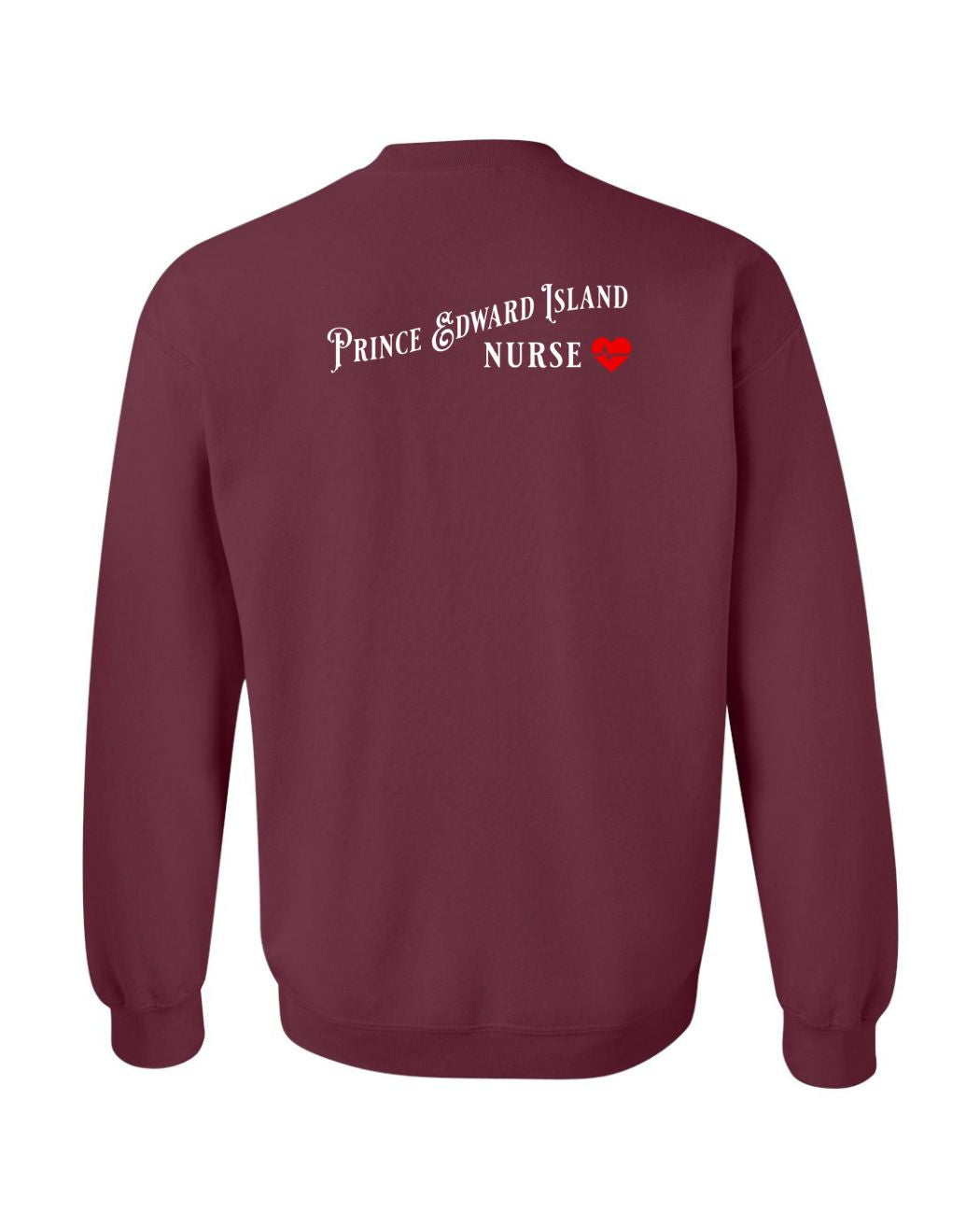 PEI Nurse Left Chest and Back Crewneck Sweatshirt - Unisex