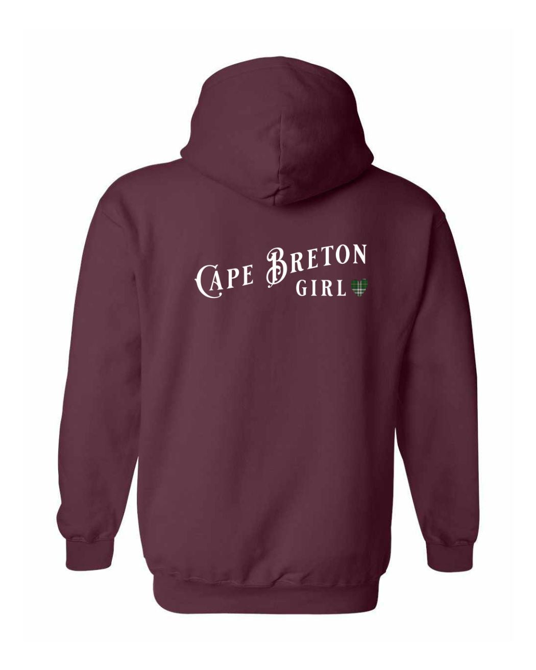 Cape Breton Girl Tartan Left Chest and Back Pullover Hoodie