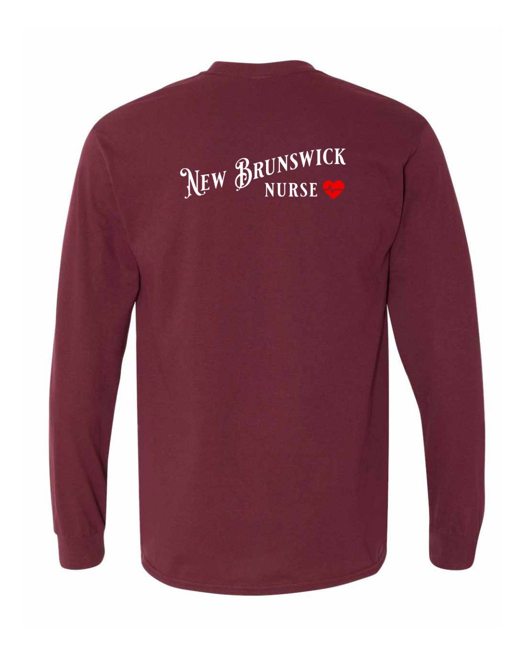 New Brunswick Nurse Left Chest and Back Long Sleeve