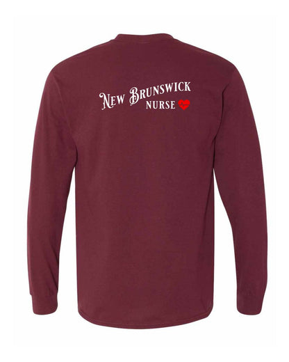New Brunswick Nurse Left Chest and Back Long Sleeve