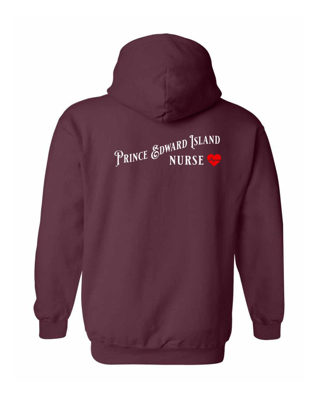 Prince Edward Island Nurse Left and Back Pullover Hoodie