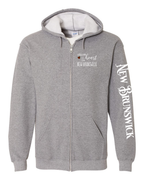 A piece of my Heart NB tartan heart Left Chest and Sleeve Zip Hoodie - Unisex