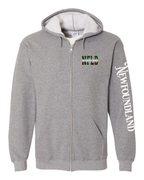 NFLD Saltwater Raised Left Chest and Sleeve Zip Hoodie - Unisex