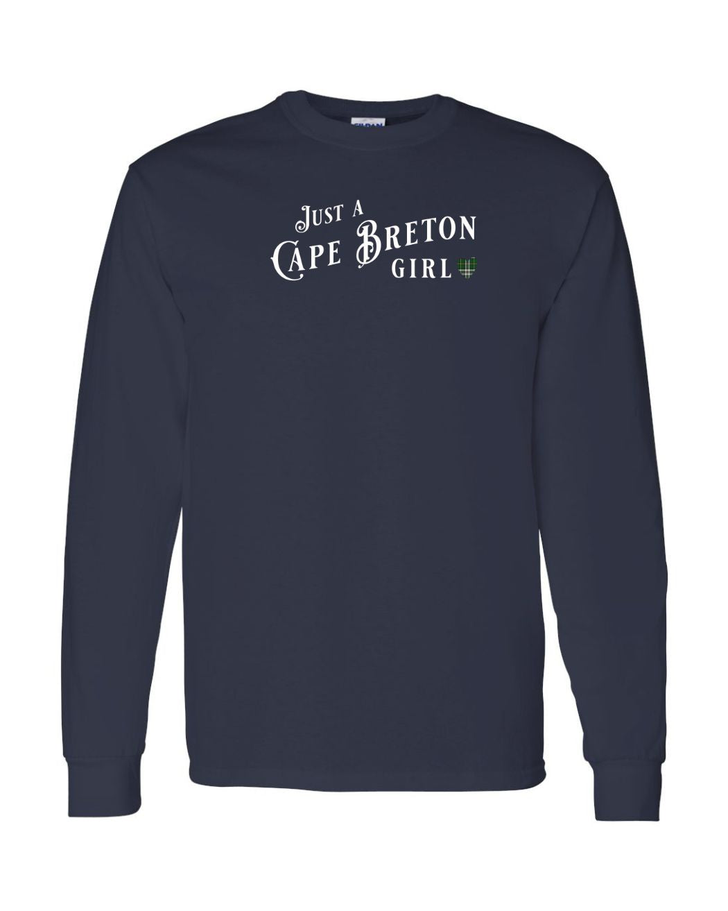Just a CB Girl Tartan Left Chest Long Sleeve Tee - Unisex