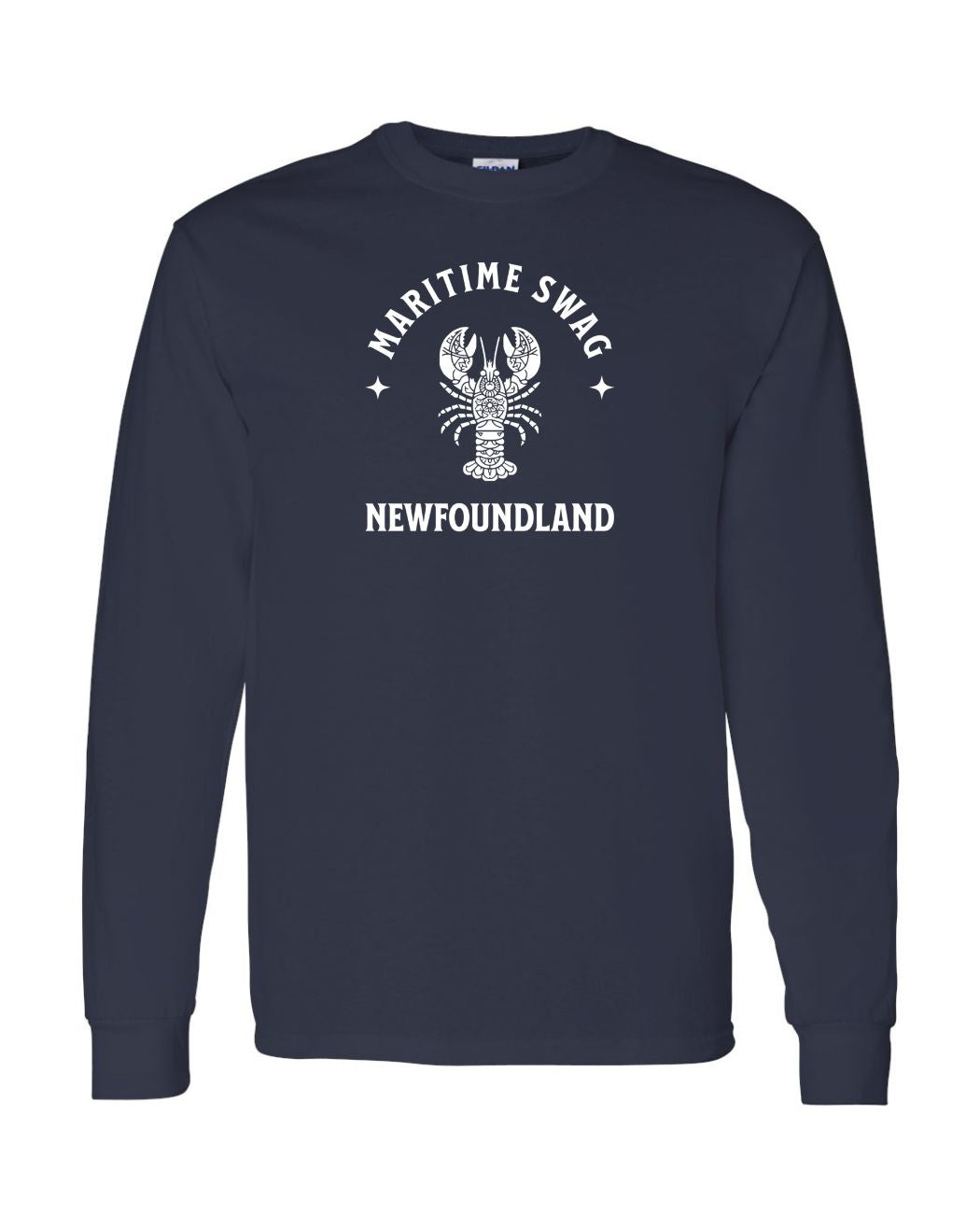 Maritime Swag NFLD Mandala white Lobster Long Sleeve - Unisex