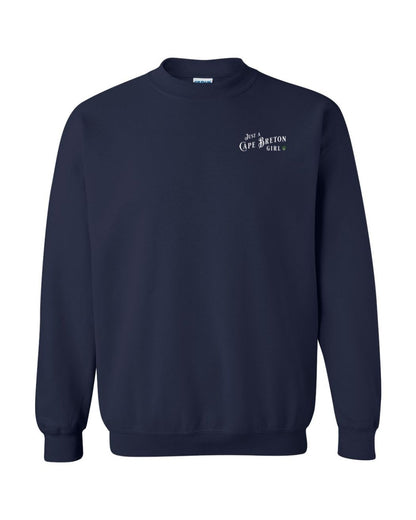 Just a Cape Breton Girl Tartan Left Chest and Back Crewneck Sweatshirt