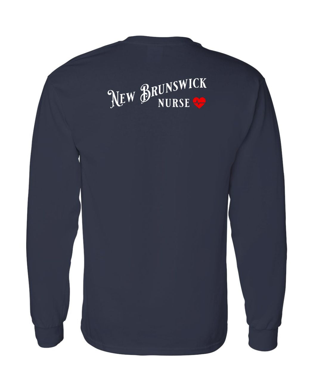 New Brunswick Nurse Left Chest and Back Long Sleeve