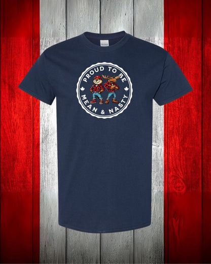 Proud to be Mean & Nasty Moose & Beaver Men's Tee