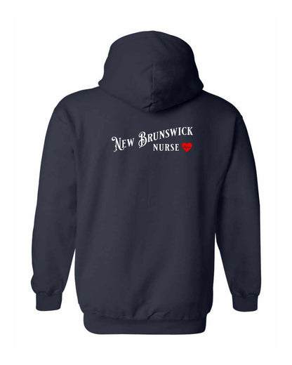 New Brunswick Nurse Left Chest and Back Pullover Hoodie