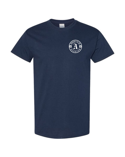 Proud to be Acadian Left Chest Only Mens Tee