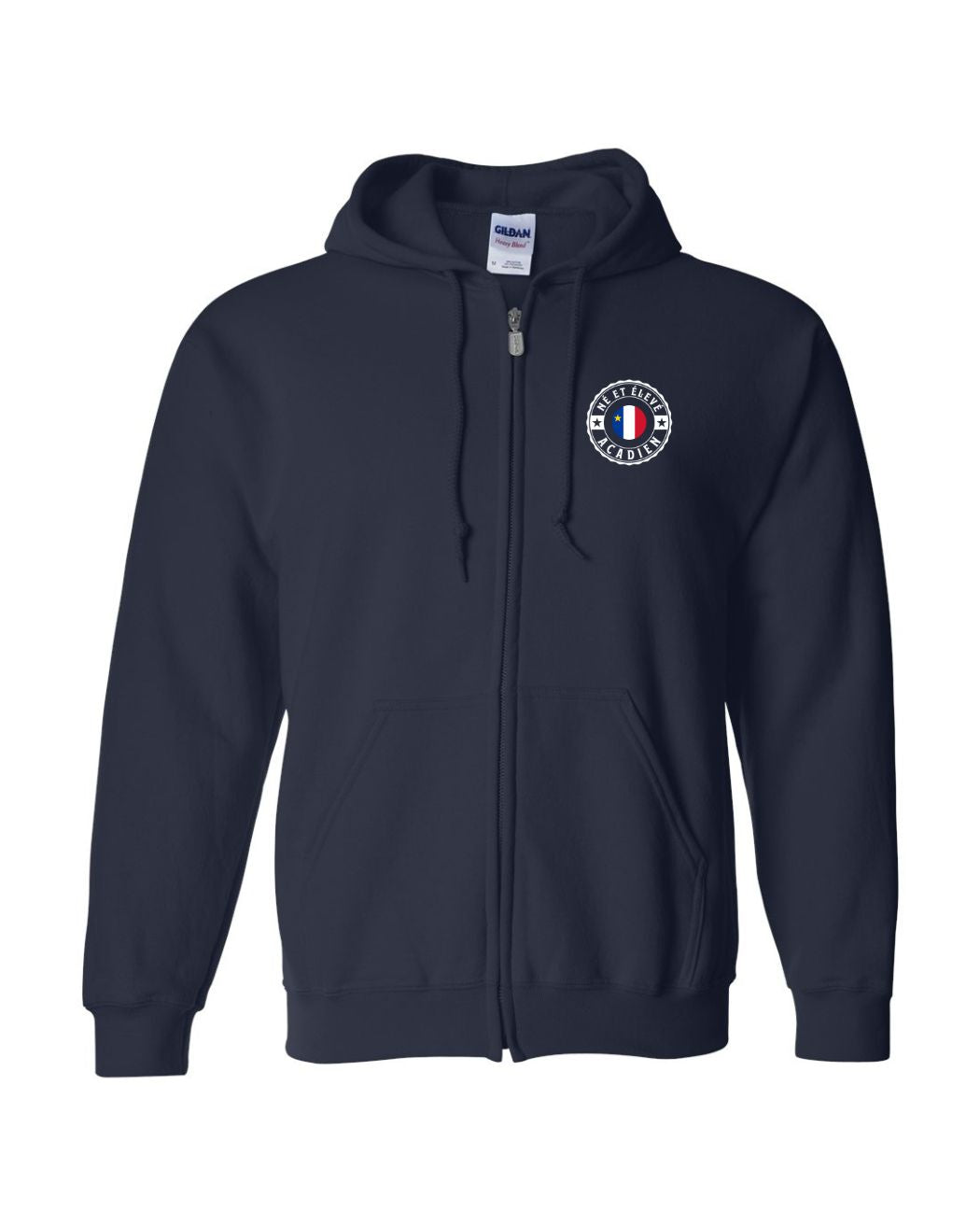 Ne Et Eleve Acadien Left Chest Only French Zip Hoodie - Unisex