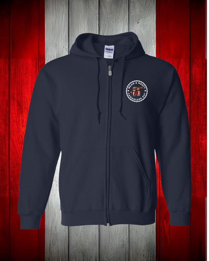 Mean and Nasty Canadians Eh! Left Chest Zip Hoodie