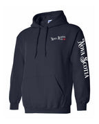 NS Girl Red Heart Left Chest and Sleeve Pullover Hoodie - Unisex