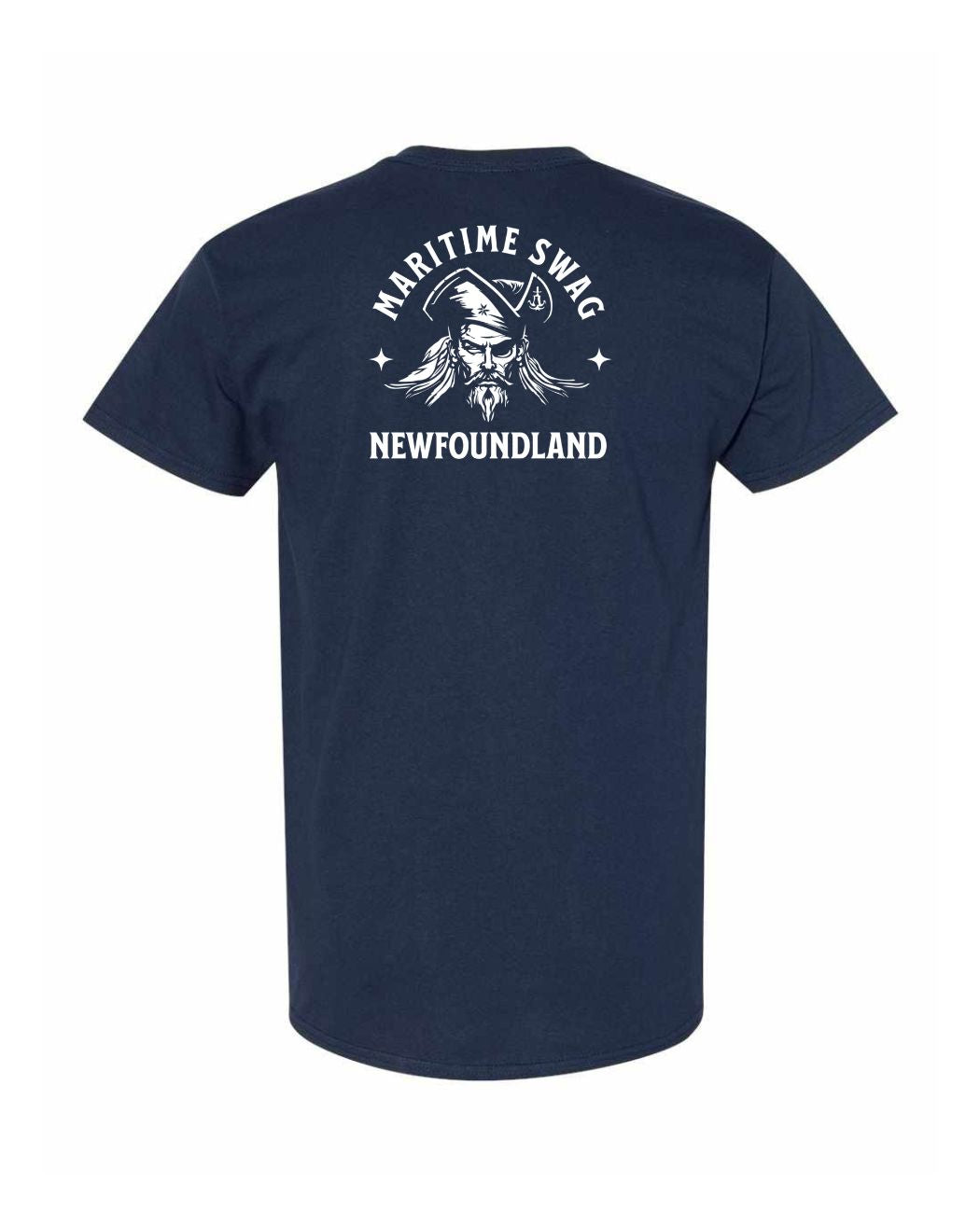 Maritime Swag Newfoundland Pirate Left Chest and Back Men's Tee