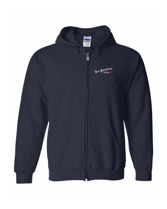 New Brunswick Nurse Left Chest Zip Hoodie