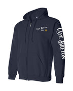 CB Guy Yellow Compass  Left Chest and Sleeve Zip Hoodie - Unisex