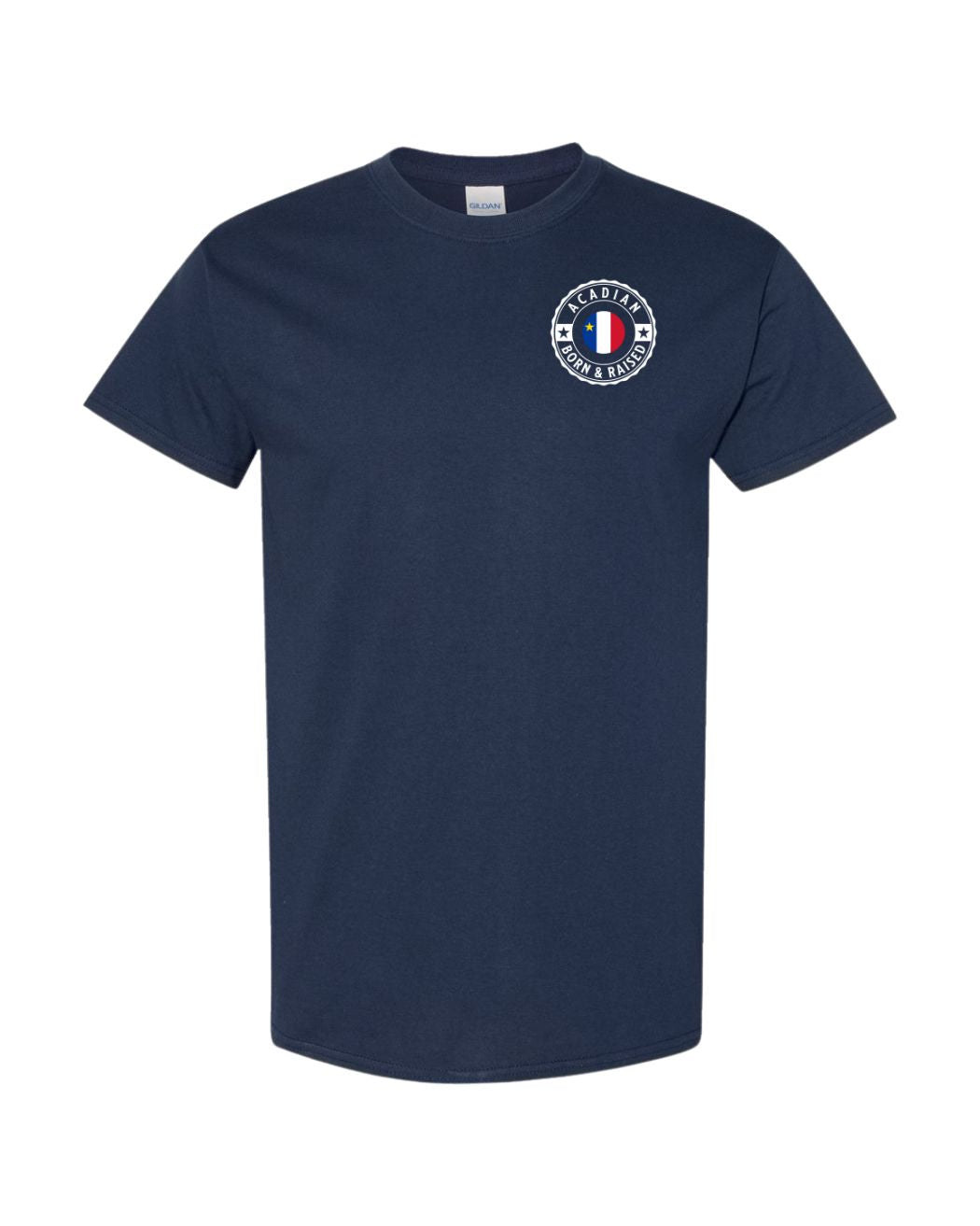 Acadian Born And Raised Left Chest Men's Tee