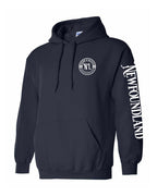 Born and Raised NFLD Left Chest and Sleeve Pullover Hoodie - Unisex