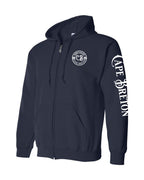 Born and Raised CB Left Chest and Sleeve Zip Hoodie - Unisex