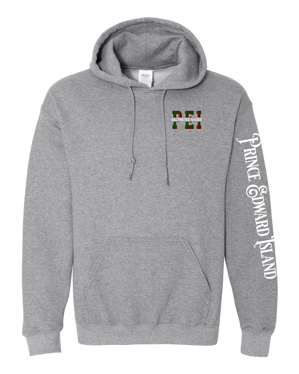 PEI Saltwater Raised Left Chest and Sleeve Pullover Hoodie - Unisex