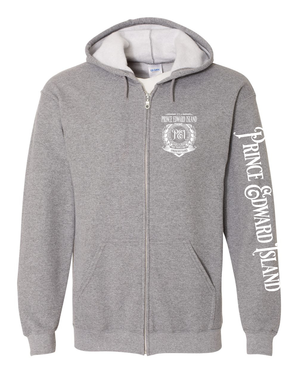 It's a PEI thing Left Chest and Sleeve Zip Hoodie - Unisex