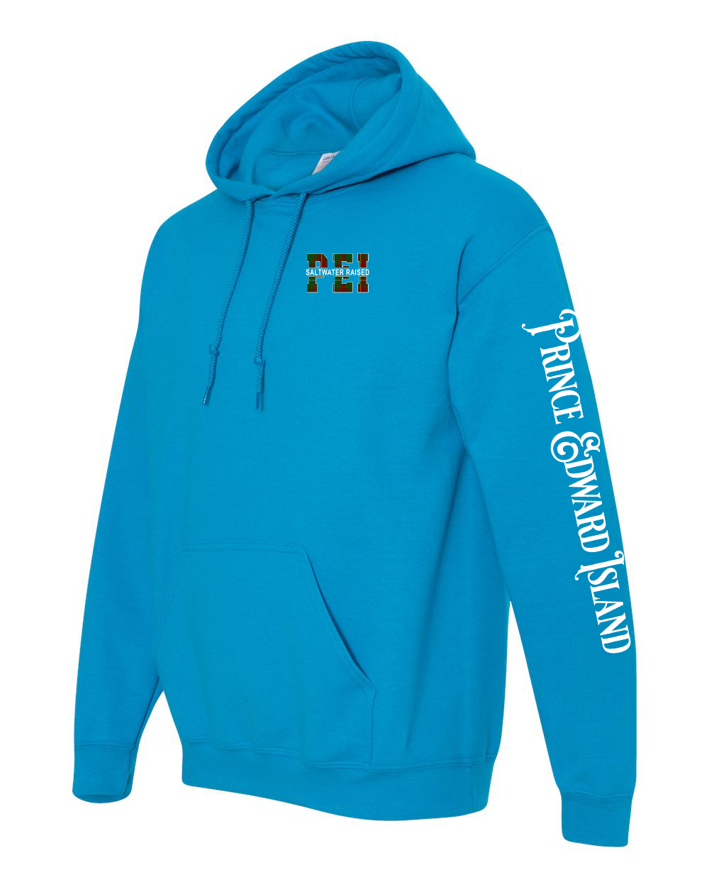 PEI Saltwater Raised Left Chest and Sleeve Pullover Hoodie - Unisex