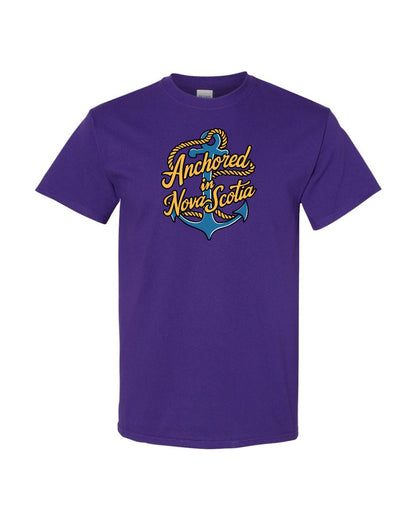 Anchored in Nova Scotia Full Front Womens Tee