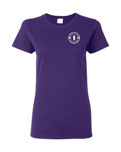 Ne Et Eleve Acadienne Left Chest French Version Women's Tee