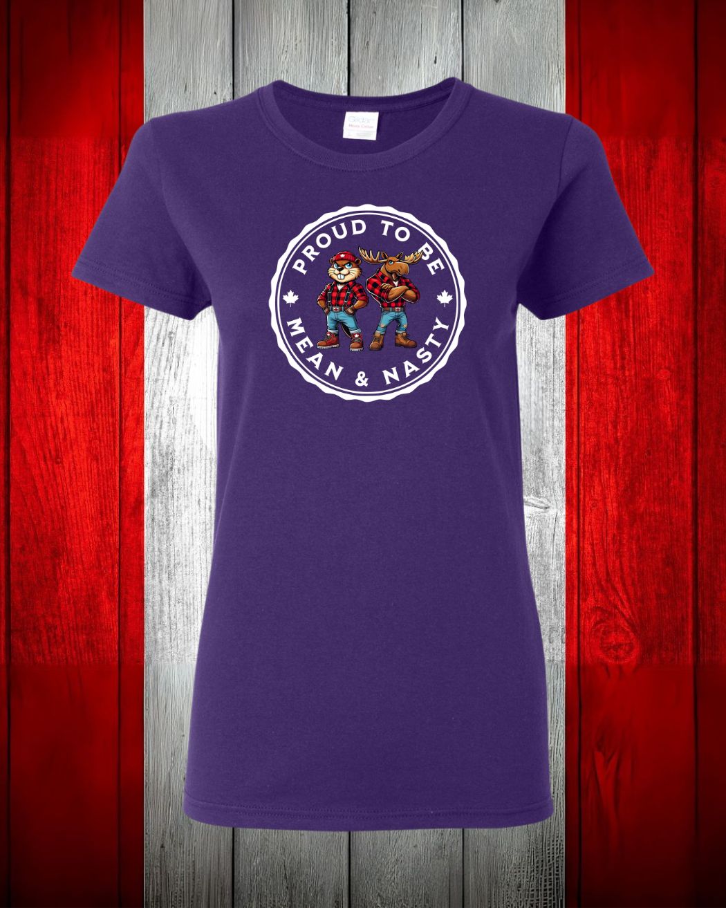 Proud to be Mean & Nasty Moose & Beaver Women's Tee