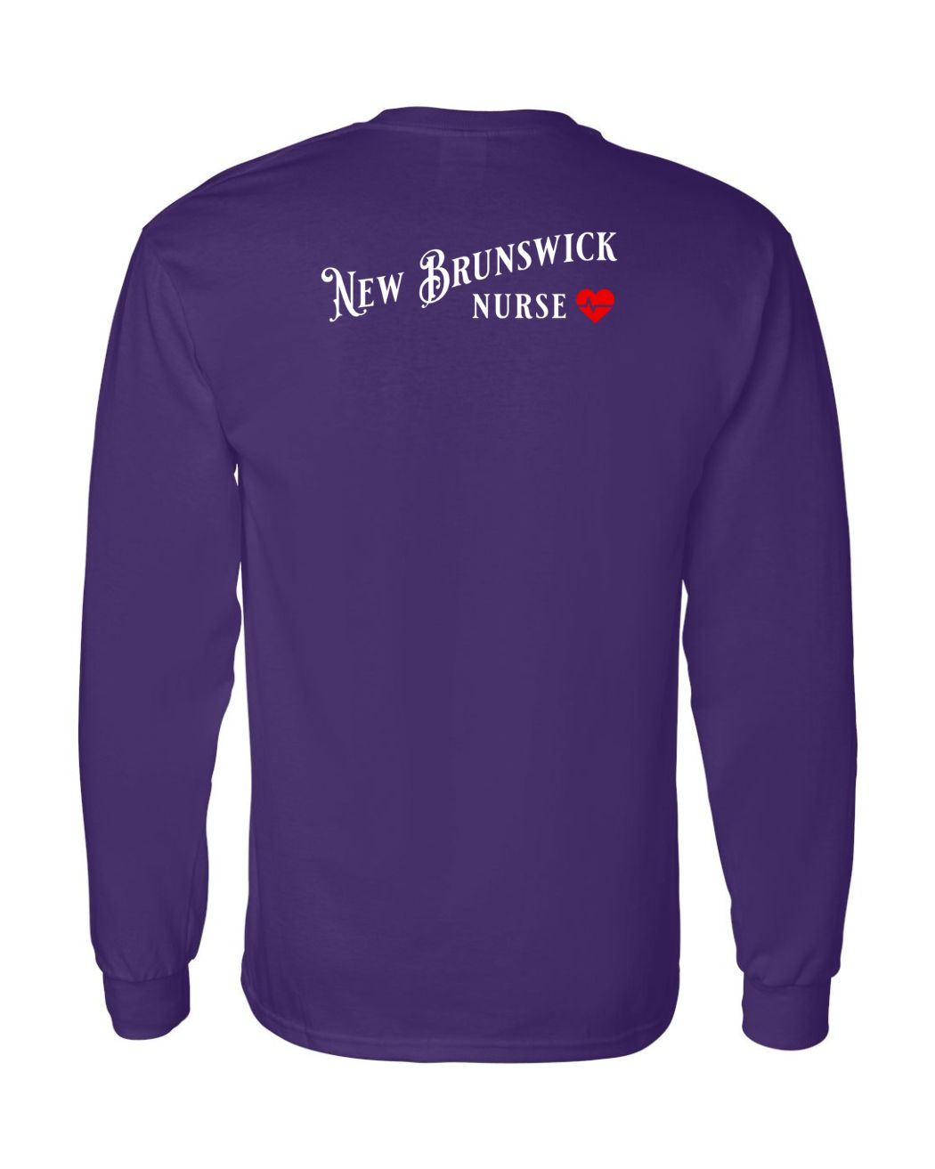 New Brunswick Nurse Left Chest and Back Long Sleeve