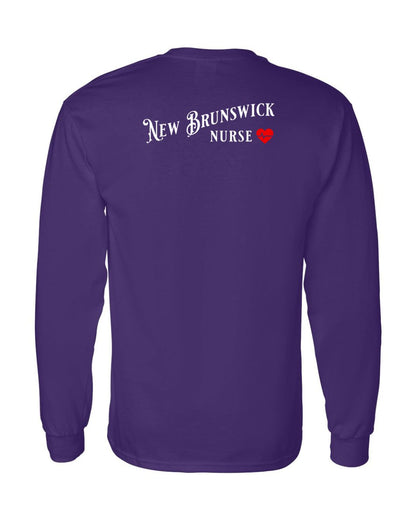 New Brunswick Nurse Left Chest and Back Long Sleeve
