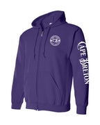 Born and Raised CB Left Chest and Sleeve Zip Hoodie - Unisex