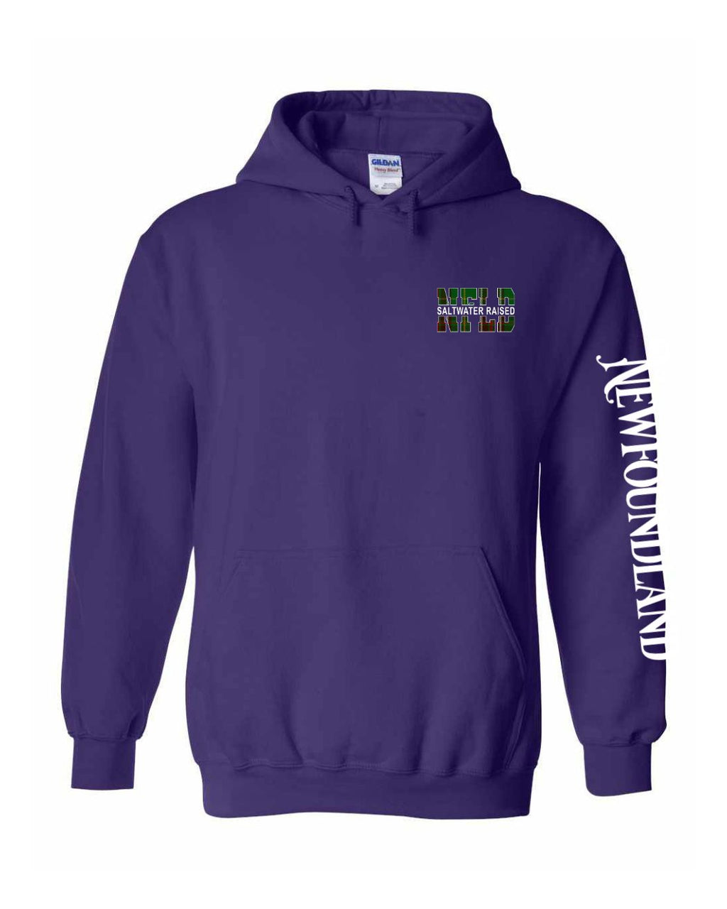 NFLD Saltwater Raised Left Chest and Sleeve Pullover Hoodie - Unisex