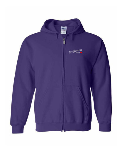 New Brunswick Nurse Left Chest and Back Zip Hoodie