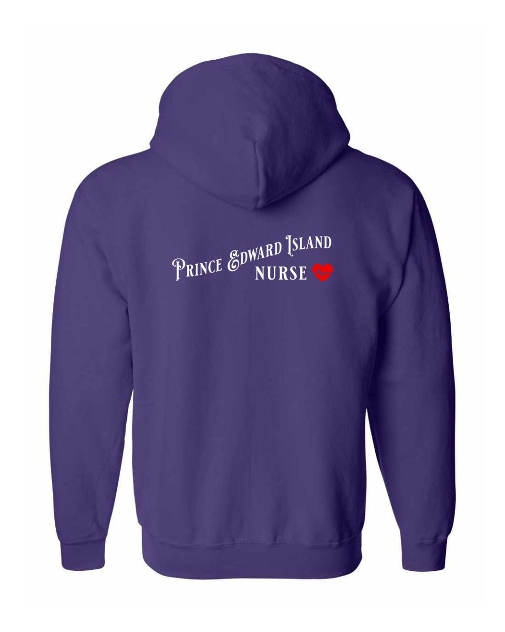 PEI Nurse Left Chest and Back Zip Hoodie - Unisex