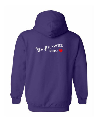 New Brunswick Nurse Left Chest and Back Pullover Hoodie