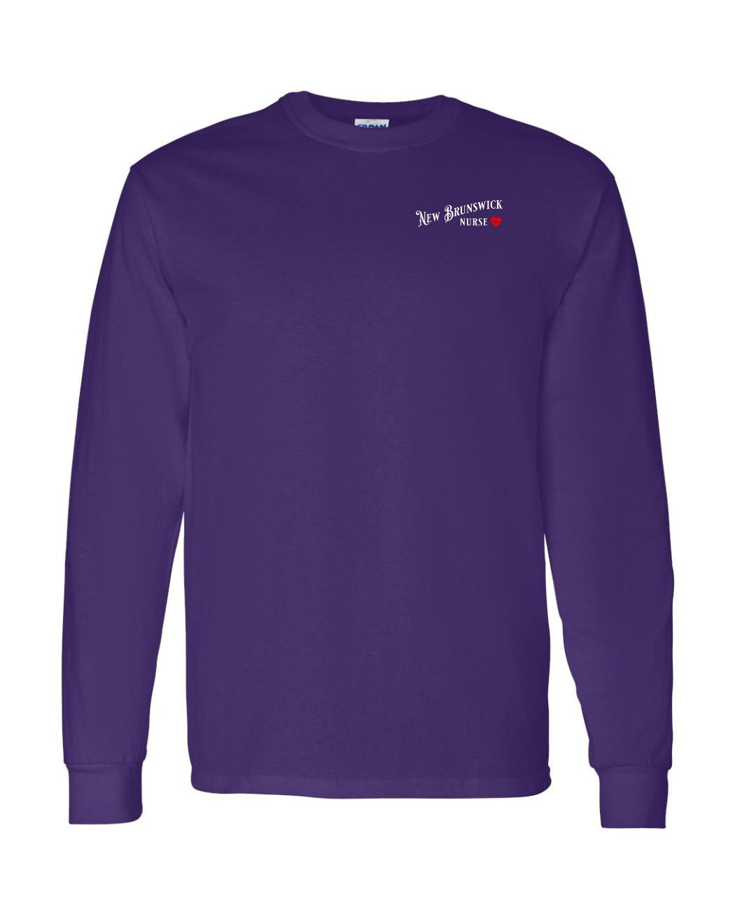 New Brunswick Nurse Left Chest and Back Long Sleeve
