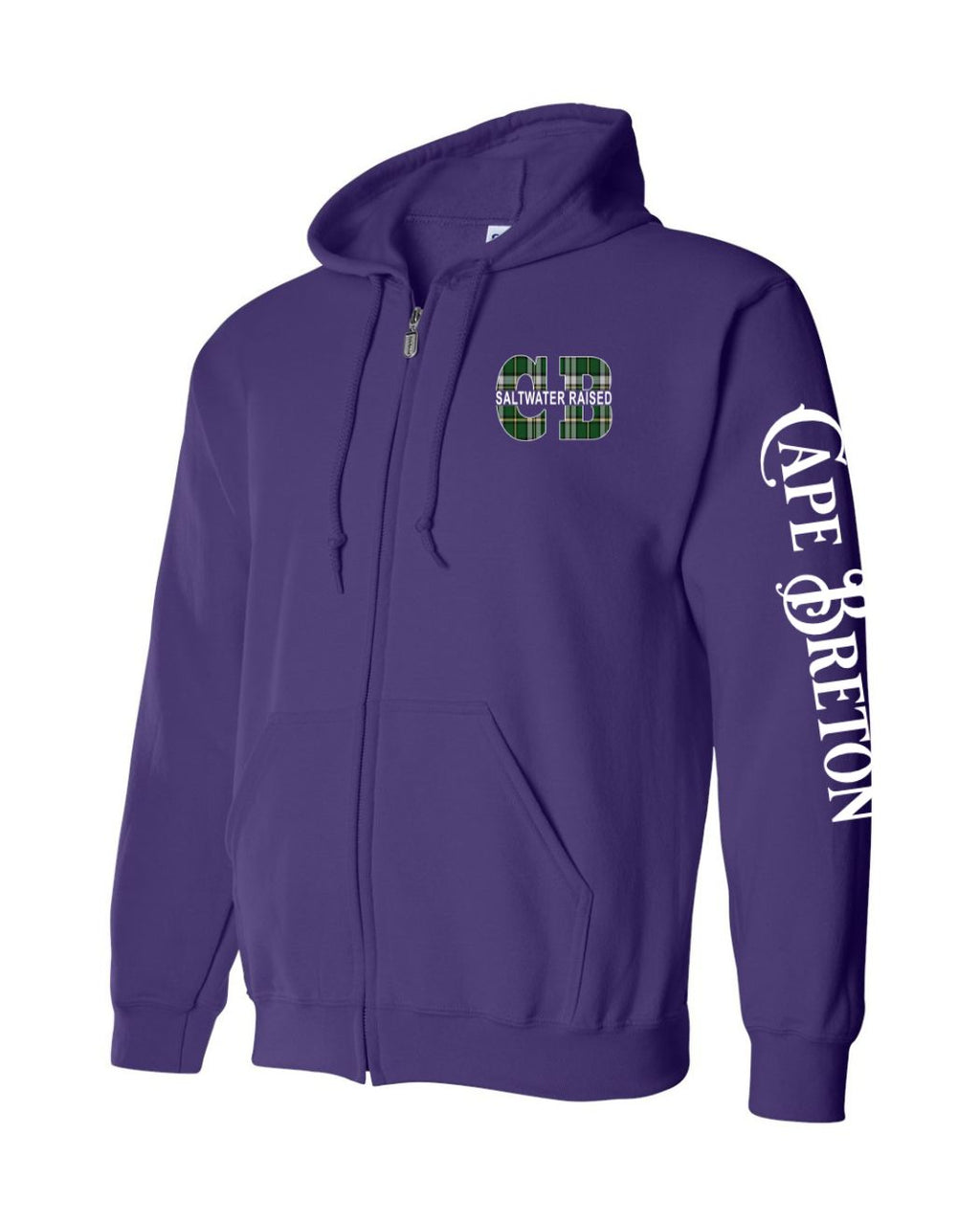 CB Saltwater Raised Left Chest and Sleeve Zip Hoodie - Unisex