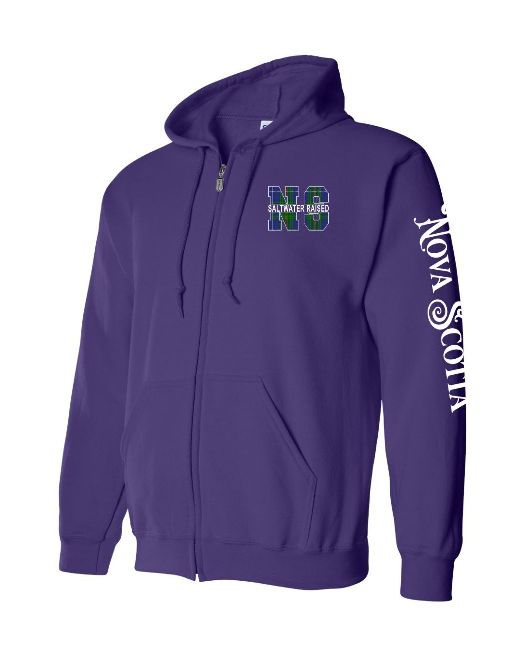 Saltwater Raised NS Left Chest and Sleeve Zip Hoodie - Unisex