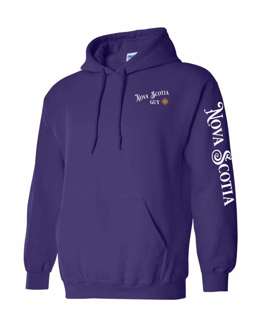 NS Guy Yellow Compass Left Chest and Sleeve Pullover Hoodie - Unisex