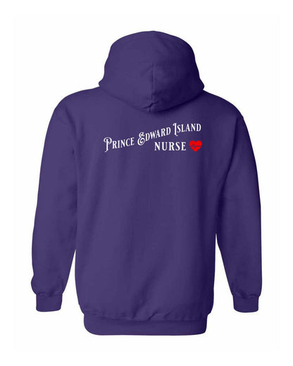 Prince Edward Island Nurse Left and Back Pullover Hoodie