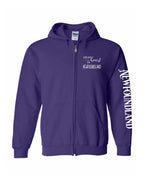 A piece of My heart in NFLD (Red Heart) Left Chest And Sleeve Zip Hoodie - Unisex